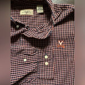 University of Virginia Hoos Cavaliers Football Button Up Dress Casual Shirt XL